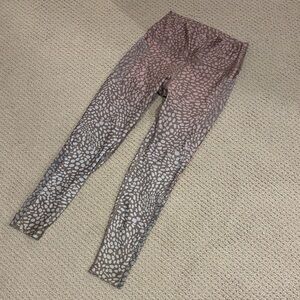 Peloton Patterned Pink and Gray Leggings
